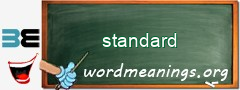 WordMeaning blackboard for standard